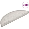 Laiptų kilimėliai Lipni Sisal-Look 30 vnt 56x17x3 cm Platina