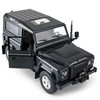 Land Rover Defender juodas RASTAR modelis 1:14 Nuotolinio valdymo automobilis + Pultas 2,4 GHz + Rankiniu būdu atidaromos durelės