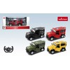 Land Rover Defender juodas RASTAR modelis 1:14 Nuotolinio valdymo automobilis + Pultas 2,4 GHz + Rankiniu būdu atidaromos durelės