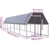 Lauko narvas viščiukams, 2x12x2m, galvanizuotas plienas