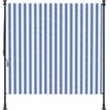 Lauko roletas, mėlynas ir baltas, 200x270cm, audinys ir plienas