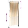 Lauko roletas, oranžinis/baltas, 100x270cm, audinys ir plienas