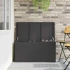 Sodo saugojimo pagalvių dėžė Galvanizuotas plienas 220 L Juoda