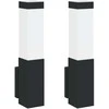 Pakabinamas šviestuvas Lauko sieninė lemputė 2 pcs Juoda 10.5 x 6 x 33 cm