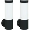 Pakabinamas šviestuvas Lauko sieninė lemputė 2 pcs Juoda 12 x 8,5 x 27 cm