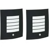 Pakabinamas šviestuvas Lauko sieninė lemputė 2 pcs Juoda 23.5 x 9 x 26 cm