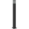 Lauko šviestuvai, 3vnt., juodi, 110cm, aliuminis