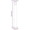Lauko šviestuvai, 3vnt., juodi, 110cm, aliuminis