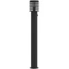 Lauko šviestuvai su jutikliu, 3vnt., juodi, 110cm, plienas