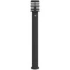 Lauko šviestuvai su jutikliu, 3vnt., juodi, 110cm, plienas