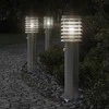 Lauko šviestuvai su jutikliu, sidabrinis, 60cm, plienas