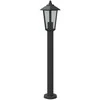 Lauko šviestuvas, 3vnt., juodas, 80cm, nerūdijantis plienas