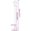 Lauko šviestuvas, sidabrinis, 120cm, nerūdijantis plienas