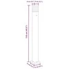 Lauko šviestuvas su išvedimu, 3vnt., juodi, 110cm, aliuminis