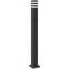 Lauko šviestuvas su išvedimu, 3vnt., juodi, 110cm, aliuminis
