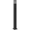 Lauko šviestuvas su išvedimu, juodas, 110cm, aliuminis