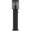 Lauko šviestuvas su jutikliu, 3vnt., juodas, 60cm, plienas