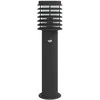 Lauko šviestuvas su jutikliu, 3vnt., juodas, 60cm, plienas