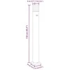 Lauko šviestuvas su jutikliu, 3vnt., juodi, 110cm, aliuminis