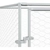 Lauko voljeras šunims, sidabrinis, 2x2x2m, plienas