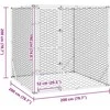 Lauko voljeras šunims, sidabrinis, 2x2x2m, plienas