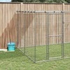 Lauko voljeras šunims su stogu, galvanizuotas plienas, 21,78m²