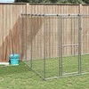 Lauko voljeras šunims su stogu, galvanizuotas plienas, 12,1m²