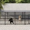 Lauko voljeras šunims su stogu, plienas, 13,14m²