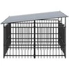 Lauko voljeras šunims su stogu, plienas, 3,75m²