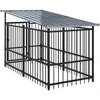 Lauko voljeras šunims su stogu, plienas, 3,75m²