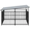 Lauko voljeras šunims su stogu, plienas, 3,75m²