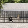 Lauko voljeras šunims su stogu, plienas, 9,38m²