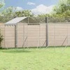 Lauko voljeras šunims su stogu, sidabrinis, 10x8x2,5m, plienas