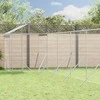 Lauko voljeras šunims su stogu, sidabrinis, 12x12x2,5m, plienas
