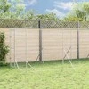 Lauko voljeras šunims su stogu, sidabrinis, 2x14x2,5m, plienas