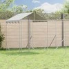 Lauko voljeras šunims su stogu, sidabrinis, 6x6x2,5m, plienas