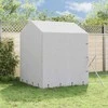 Lauko voljeras šunims su stogu, sidabrinis, 2x14x2,5m, plienas