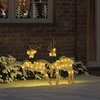 LED elniai 2 vnt. Šilta balta 45 x 19 x 65 cm audinys