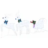 LED elniai 3 vnt. Šaltas baltas 43 x 18 x 66 cm audinys