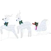 LED elniai 3 vnt. Šaltas baltas 43 x 18 x 66 cm audinys