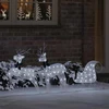 LED elniai 3 vnt. Šaltas baltas 43 x 18 x 66 cm audinys