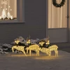 LED elniai 4 vnt. Auksinė 45 x 19 x 65 cm audinys