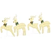 LED elniai 4 vnt. Auksinė 45 x 19 x 65 cm audinys
