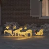LED elniai 5 vnt. Auksinė 43 x 18 x 66 cm audinys