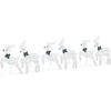 LED elniai 6 vnt. Sidabro 45 x 19 x 65 cm audinys