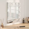 LED makiažo veidrodis Baltas 44 x 10 x 53 cm Stiklas ir plienas