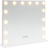 LED makiažo veidrodis Baltas 50 x 10 x 44 cm Stiklas ir plienas