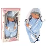 Lėlė kūdikis Lean Toys 46 cm mėlynai