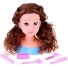 Jokomisiada Hairdressing head 20 cm Juodas DOLL with hairdressing accessories ZA5838