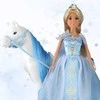 Lėlių rinkinys Ledo princesė Lily ir šviečianti karieta WOOPIE ROYAL